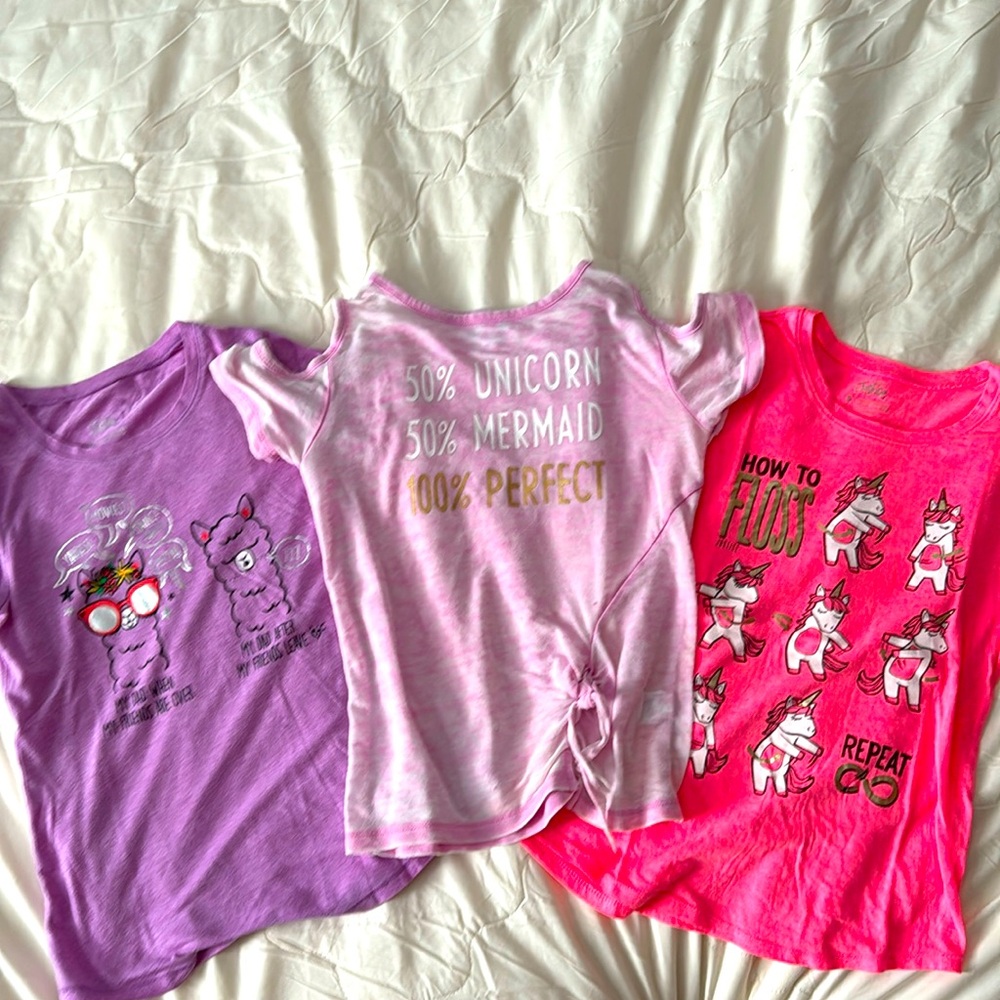 Bundle of 3 pink and purple Graphic Tees